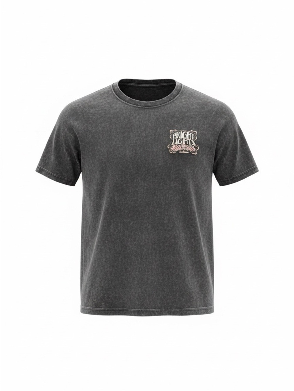 Hollister Washed Black Crew Neck Graphic Tee